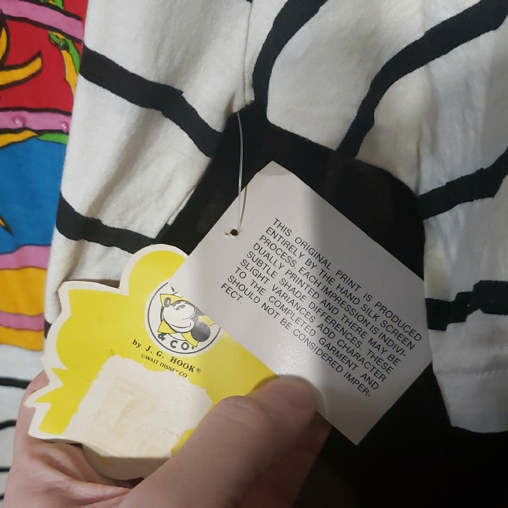 Disney Mickey & Co. Cream and Black T-Shirt Women's L J.G. Hook Original Summer - Picture 3 of 4